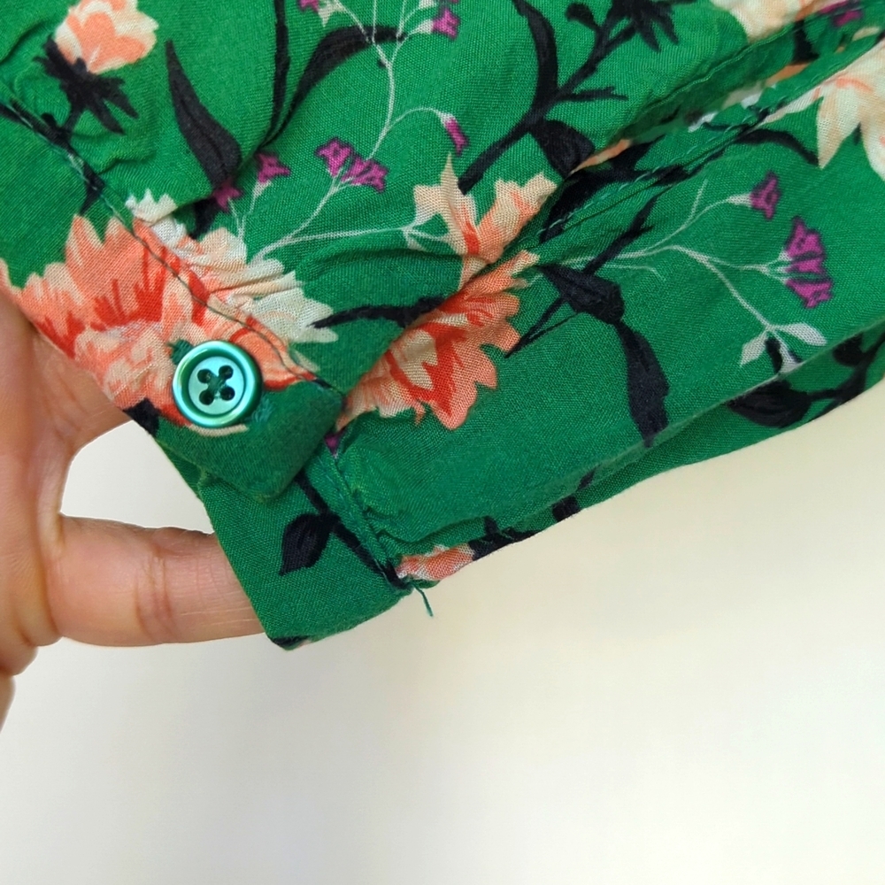 OLD NAVY | Floral Tie-Neck Mini Swing Dress - Picture 11 of 11